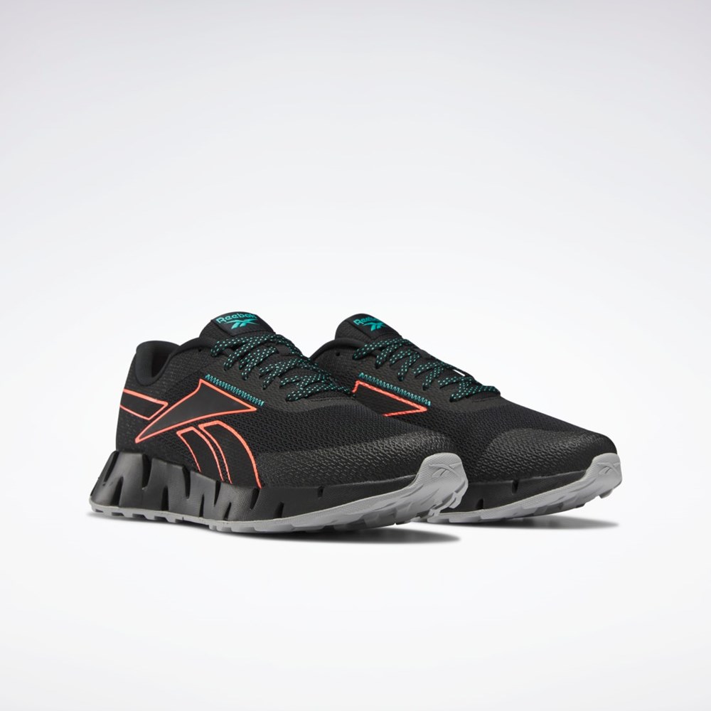 Reebok Zig Dynamica 2 Adventure Shoes Core Black / Orange Flare / Classic Teal | GZ2181