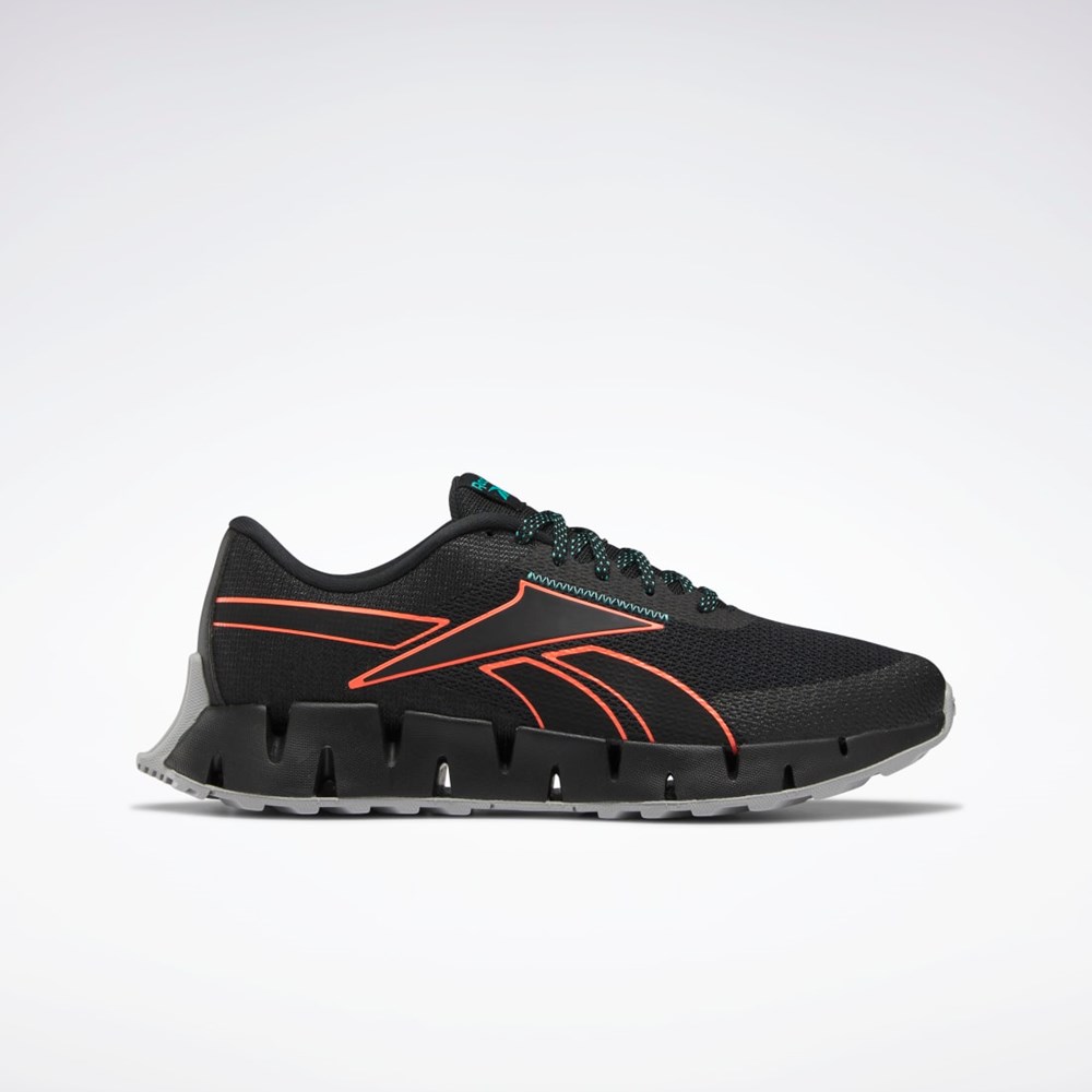 Reebok Zig Dynamica 2 Adventure Shoes Core Black / Orange Flare / Classic Teal | GZ2181