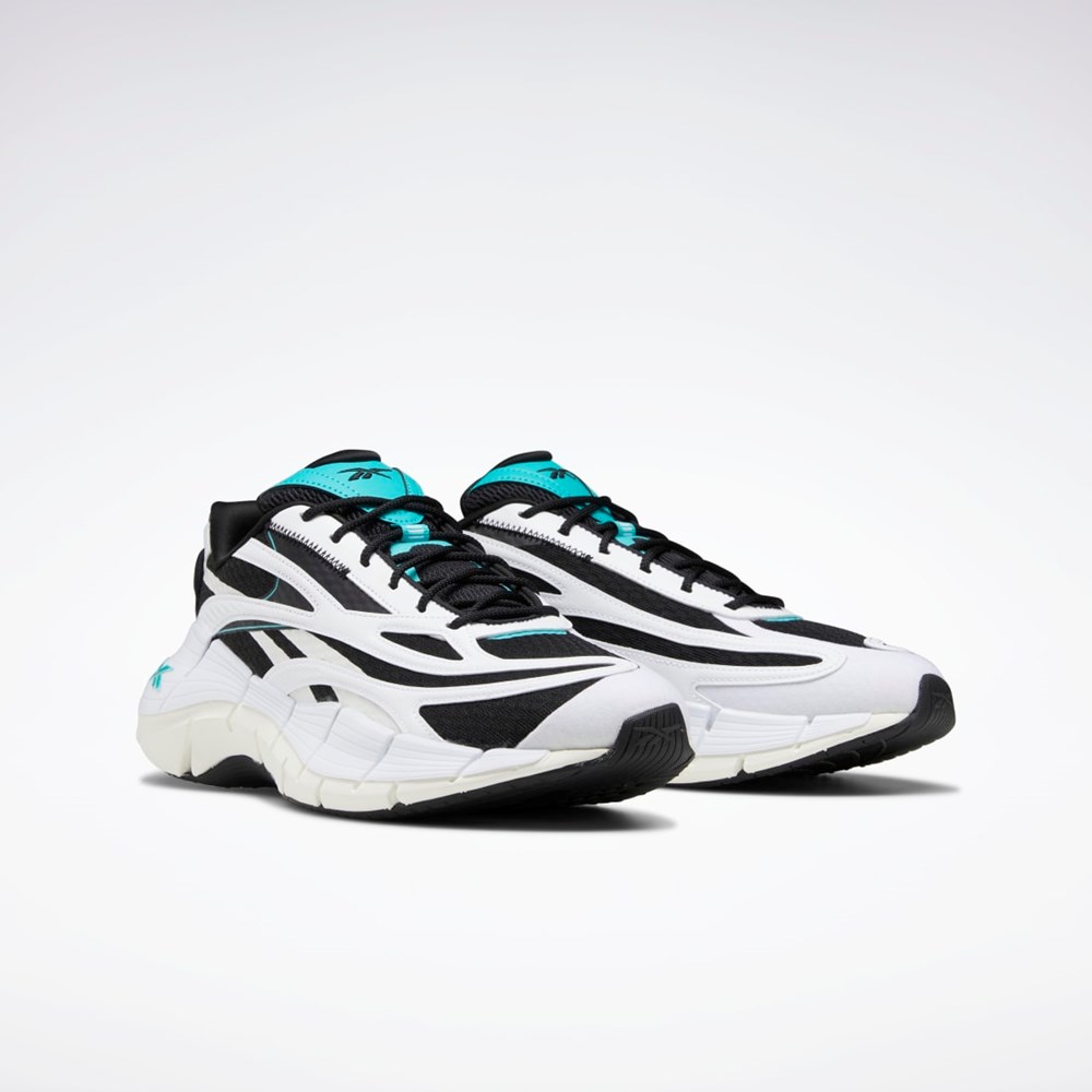 Reebok Zig Kinetica 2.5 Shoes Black / Ftwr White / Classic Teal | GV7002