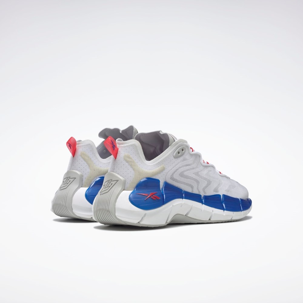 Reebok Zig Kinetica II Shoes Ftwr White / Pure Grey 2 / Bright Cobalt | H02745