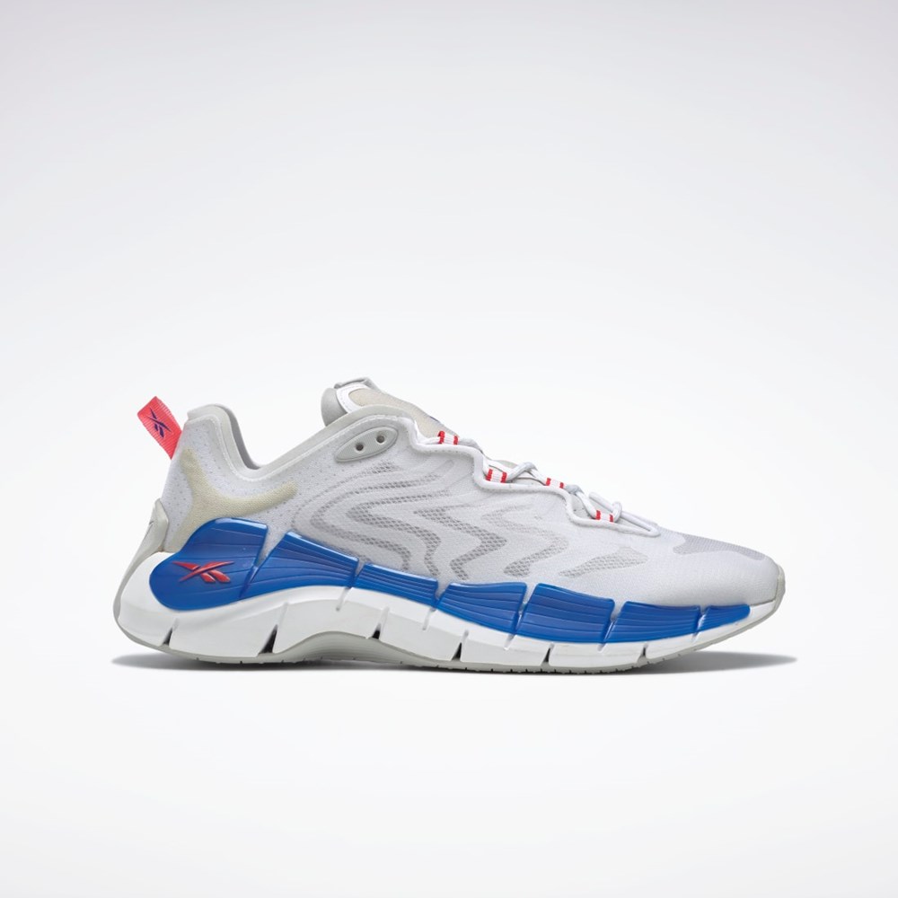 Reebok Zig Kinetica II Shoes Ftwr White / Pure Grey 2 / Bright Cobalt | H02745