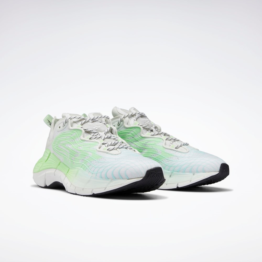 Reebok Zig Kinetica II Shoes GREEN / Neon Mint / True Grey 1 | FX9406