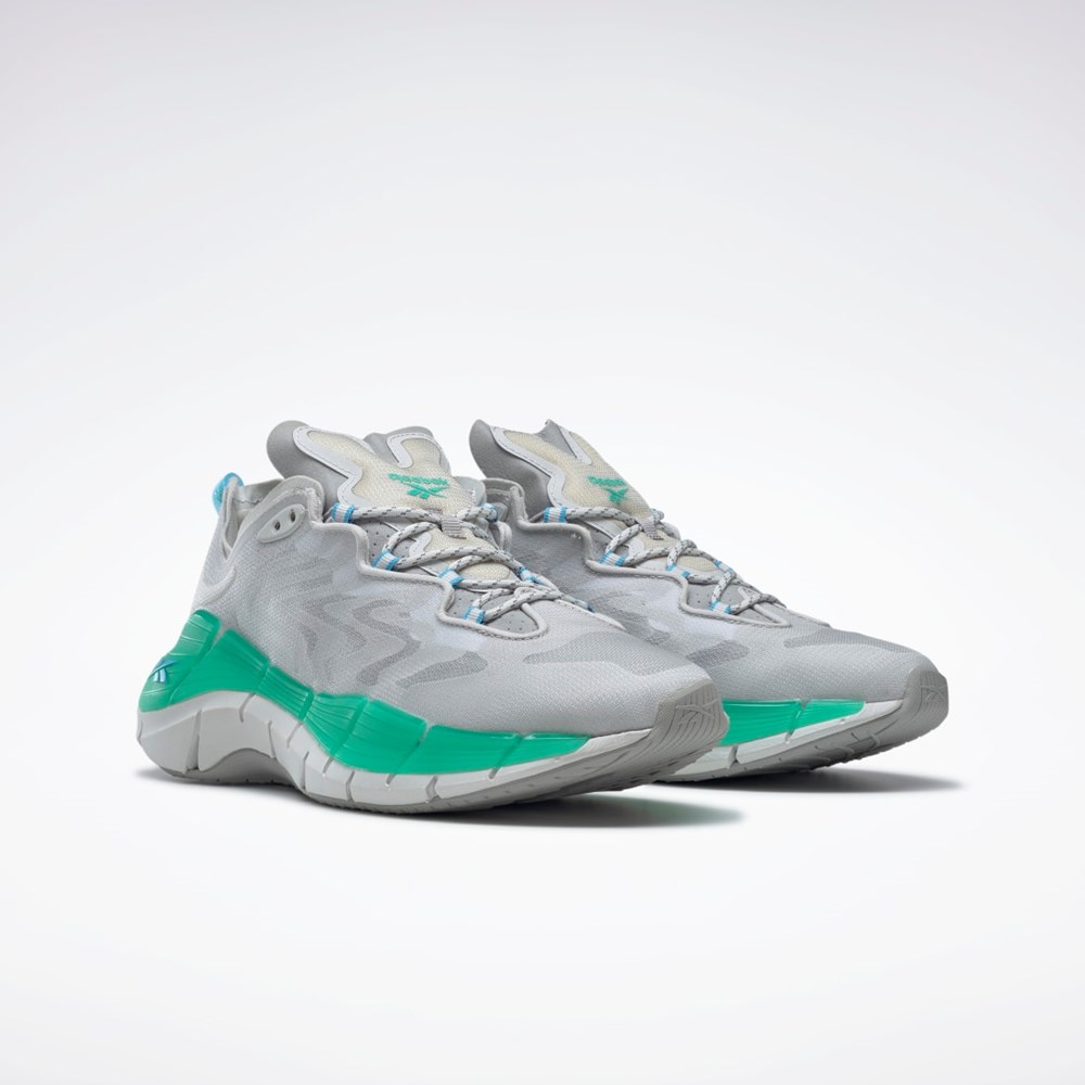 Reebok Zig Kinetica II Shoes Pure Grey 2 / Pure Grey 4 / Future Teal | H00024