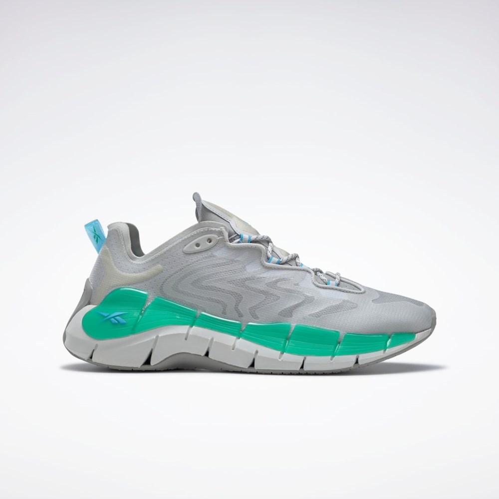 Reebok Zig Kinetica II Shoes Pure Grey 2 / Pure Grey 4 / Future Teal | H00024