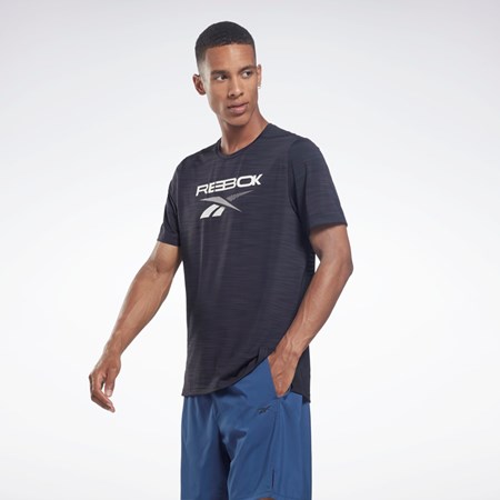 Reebok ACTIVCHILL Graphic Move T-Shirt Black | H46597