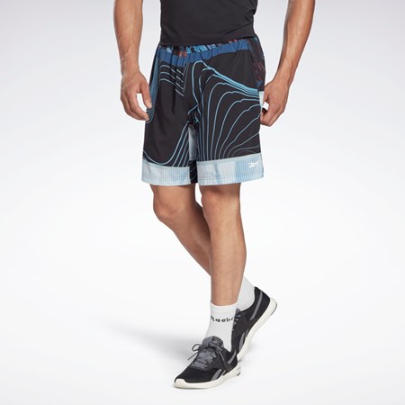 Reebok Austin Allover Print Shorts Black | HA9043