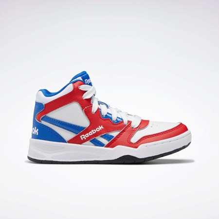 Reebok BB 4500 Court Shoes - Preschool Ftwr White / Vector Red / Vector Blue | GX1457