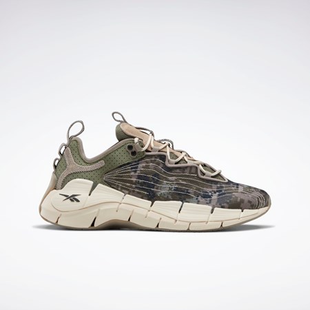 Reebok Billionaire Boys Club Zig Kinetica II Shoes Hunter Green / Boulder Grey / Stucco | GX1313