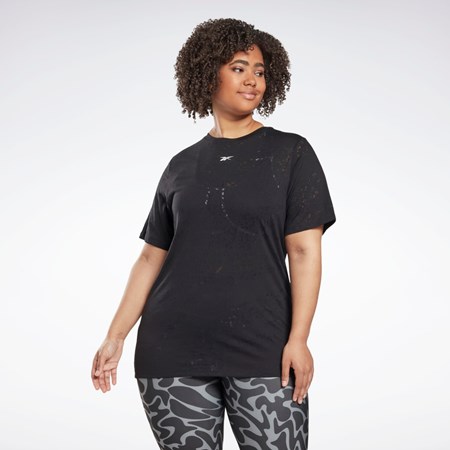 Reebok Burnout T-Shirt (Plus Size) Black | HL4345