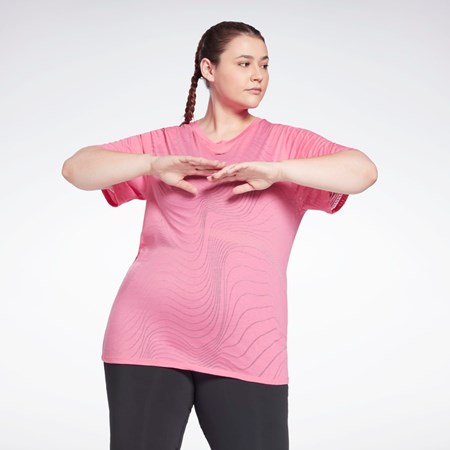 Reebok Burnout T-Shirt (Plus Size) True Pink | HB2048