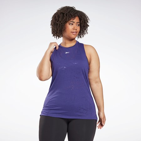 Reebok Burnout Tank Top (Plus Size) Bold Purple | HL4348