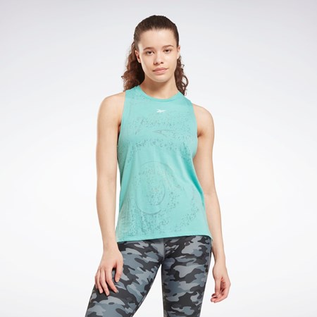 Reebok Burnout Tank Top Semi Classic Teal | HI4054