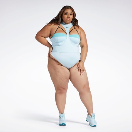 Reebok Cardi B Body Layer (Plus Size) Whisper Blue / Seaport Teal | HS4281