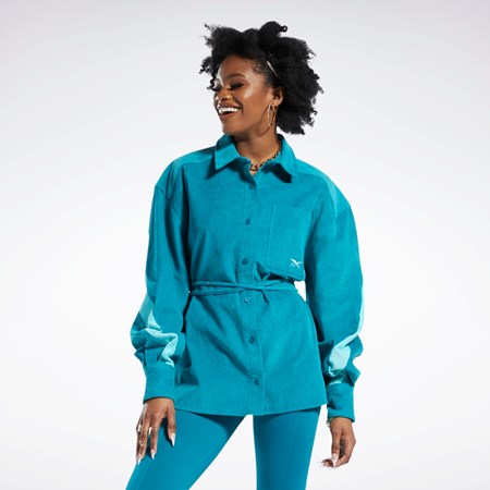 Reebok Cardi B Corduroy Cover-Up Seaport Teal | HL1747