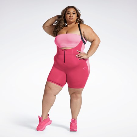 Reebok Cardi B Leotard (Plus Size) Pink Fusion | HH9106