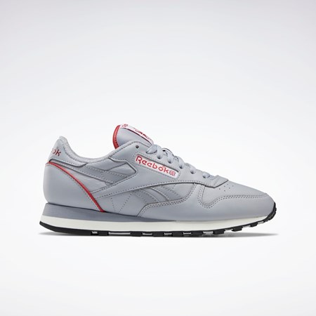 Reebok Classic Leather 1983 Vintage Shoes Cold Grey / Flash Red / Chalk | GX0282