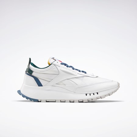 Reebok Classic Leather Legacy Shoes White / Brave Blue / Forest Green | FY7553