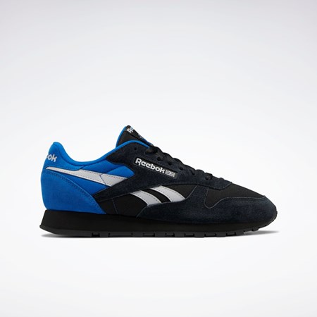 Reebok Classic Leather Make It Yours Shoes Core Black / Cold Grey 2 / Vector Blue | GW9702