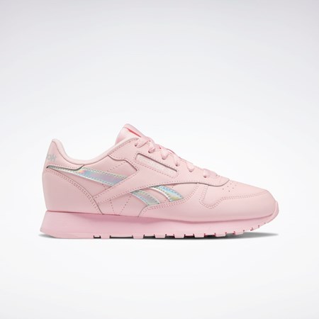 Reebok Classic Leather Shoes - Grade School Pink Glow / Pink Glow / Pink Glow | HQ3902