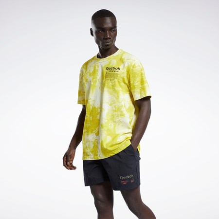 Reebok Classics Allover Print Graphic T-Shirt Acid Yellow | H54419