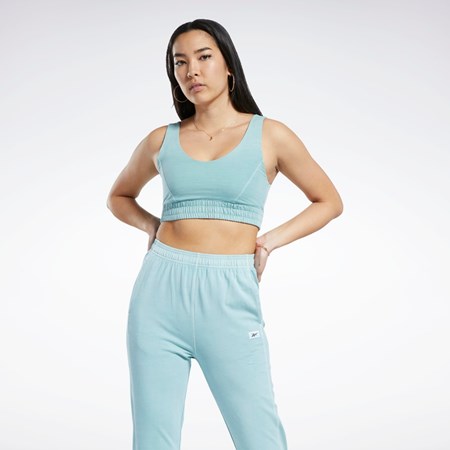 Reebok Classics Natural Dye Fitted Bra Seaside Grey | HK4949