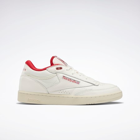 Reebok Club C Mid II Vintage Shoes Chalk / Alabaster / Flash Red | GY9690