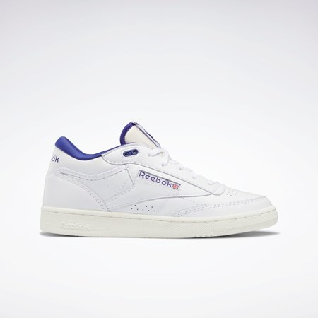 Reebok Club C Mid II Vintage Shoes Ftwr White / Chalk / Bold Purple | GY9689