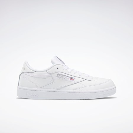 Reebok Club C Shoes - Grade School White / Sheer Grey | BS6168