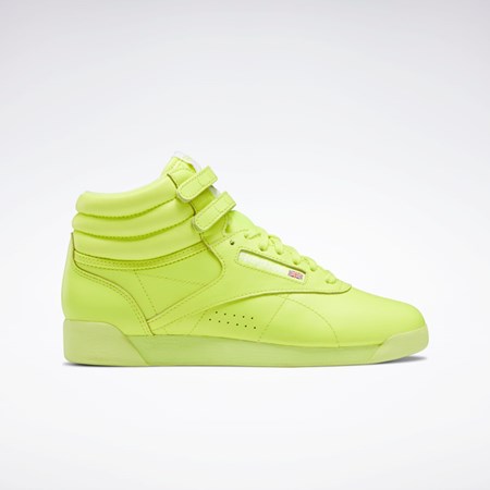 Reebok Freestyle Hi Shoes Solar Acid Yellow / Solar Acid Yellow / Ftwr White | GY4817