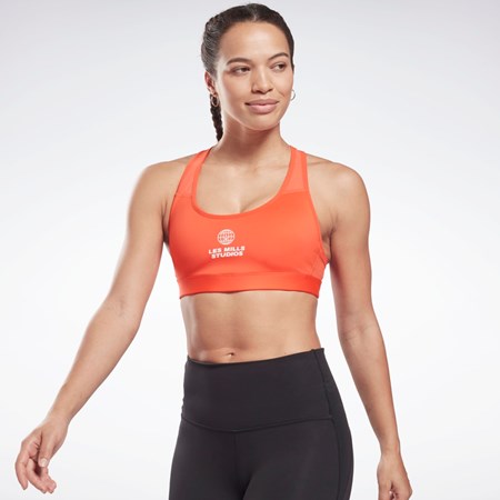 Reebok Les Mills® Lux Racer Medium-Support Sports Bra Dynamic Red | HD4165