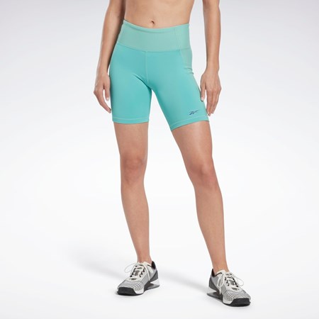 Reebok Les Mills® Ribbed Short Leggings Semi Classic Teal | HN6032