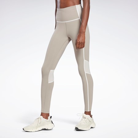 Reebok Lux High-Waisted Colorblock Tights Boulder Grey | H54191