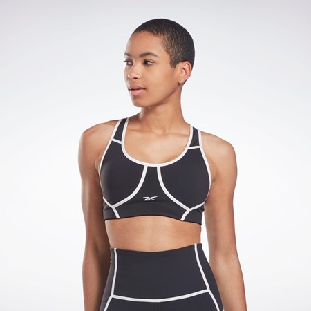 Reebok Lux Racer Padded Colorblocked Bra Black | H51697