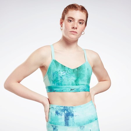 Reebok Lux Strappy Sports Bra Pixel Mint | GU5854