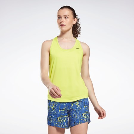 Reebok Mesh Back Tank Top Acid Yellow | GR9522