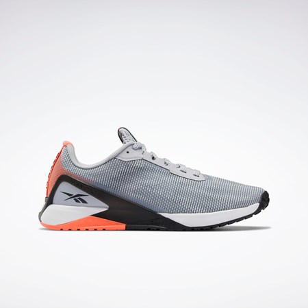 Reebok Nano X1 Grit Training Shoes GREY / Core Black / Orange Flare | S42568