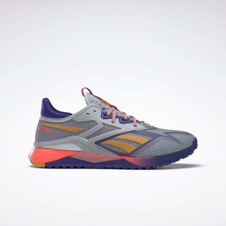 Reebok Nano X2 TR Adventure Training Shoes Pure Grey 3 / Bold Purple / Orange Flare | GY8900