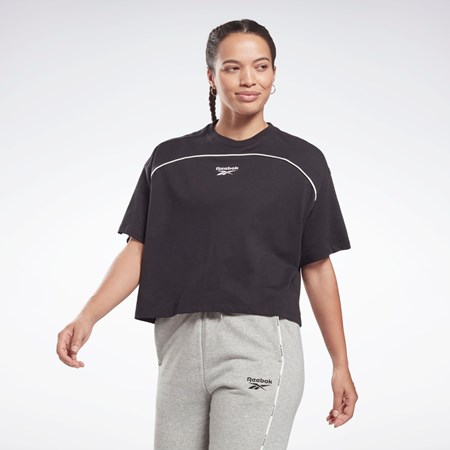 Reebok Piping T-Shirt Black | HB4034