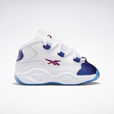 Reebok Question Mid Shoes - Toddler Ftwr White / Classic Cobalt / Vector Red | GY8825