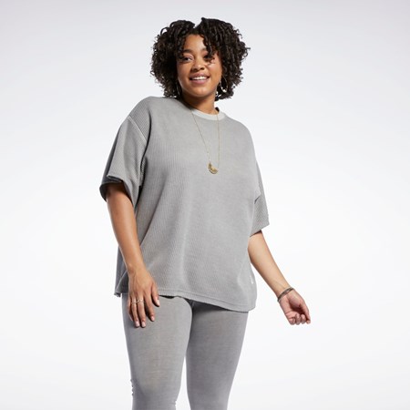 Reebok Reebok Classics Natural Dye Waffle T-Shirt (Plus Size) Boulder Grey | HB6423