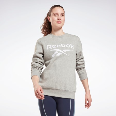 Reebok Reebok Identity Logo Fleece Crew Sweatshirt Medium Grey Heather | GS9377