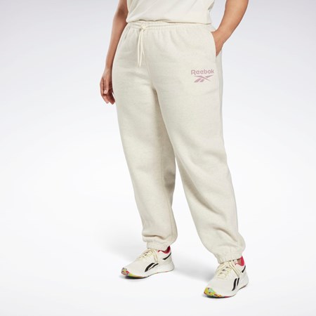 Reebok Reebok Identity Logo Fleece Joggers (Plus Size) Classic White Mel | HM3903