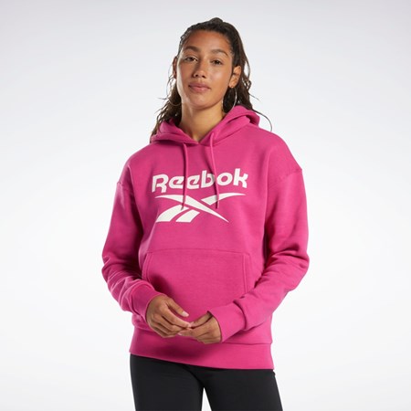 Reebok Reebok Identity Logo Fleece Pullover Hoodie Semi Proud Pink | HS0047