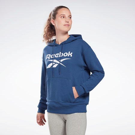 Reebok Reebok Identity Logo French Terry Hoodie Batik Blue | HB2292