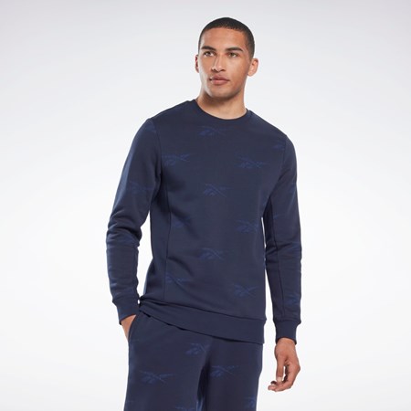 Reebok Reebok Identity Vector Fleece Crew Sweatshirt Vector Navy | HM9320