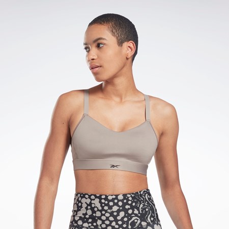 Reebok Reebok Lux Strappy Sports Bra Boulder Grey | H51840