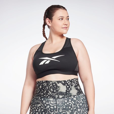 Reebok Reebok Lux Vector Racer Sports Bra (Plus Size) Black | HB6906