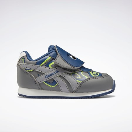 Reebok Royal Classic Jogger 2 Shoes - Toddler Pure Grey 6 / Batik Blue / Acid Yellow | GW7761