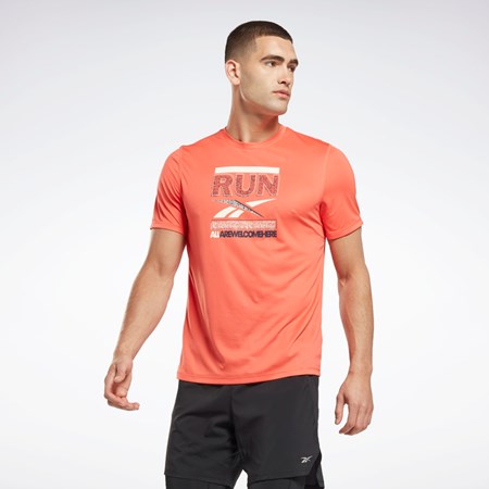 Reebok Running Graphic T-Shirt Semi Orange Flare | HP1822