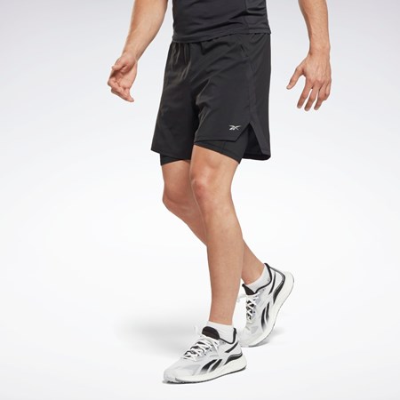 Reebok Running Two-in-One Shorts Black | HI0058